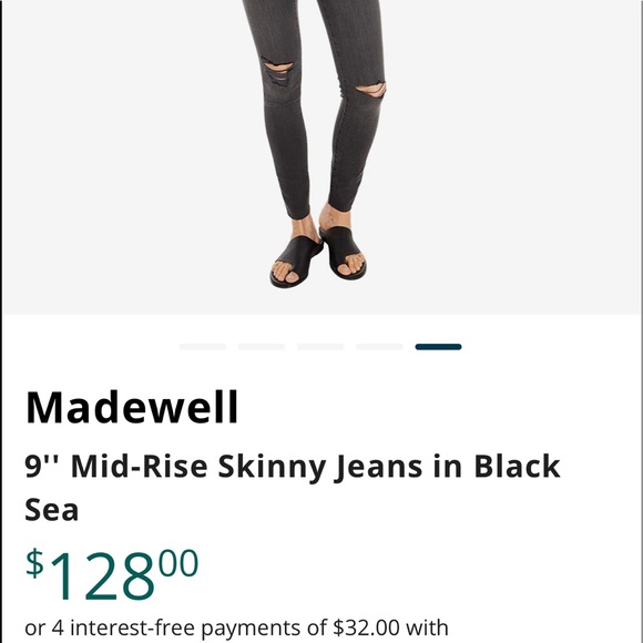 Madewell 9 inch high rise knee cut cropped grey denim women size 26 ๐๐ฏ - Picture 7 of 16